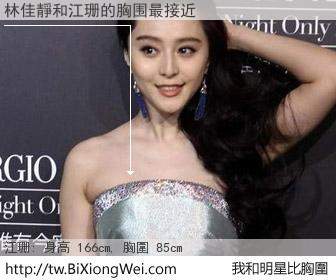 林佳靜和明星比胸圍的結果