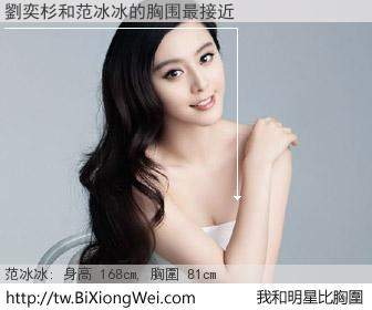 劉奕杉和明星比胸圍的結果