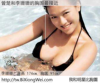 曾楚和明星比胸圍的結果