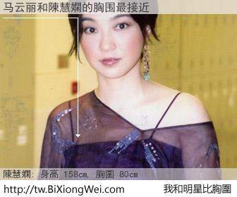 马云丽和明星比胸圍的結果