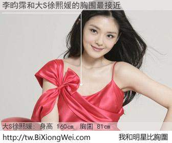 李昀霈和明星比胸圍的結果