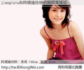 jianglulu和明星比胸圍的結果