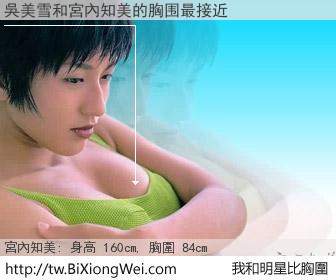 吳美雪和明星比胸圍的結果