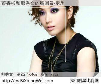 蔡睿彬和明星比胸圍的結果