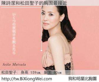 陳詩潔和明星比胸圍的結果