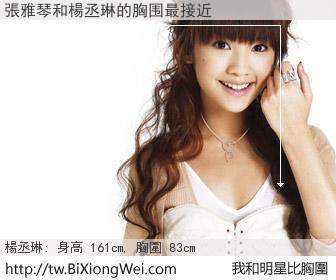 張雅琴和明星比胸圍的結果