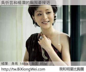 吳忻芸和明星比胸圍的結果
