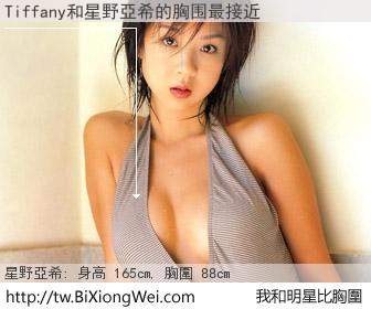 Tiffany和明星比胸圍的結果