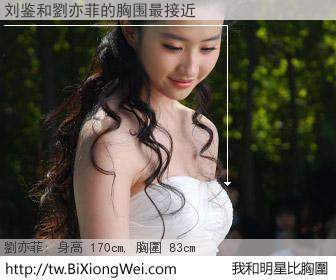 刘鉴和明星比胸圍的結果