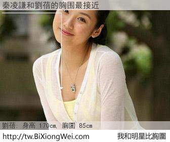 秦凌謙和明星比胸圍的結果