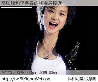 高顺峰和明星比胸圍的結果