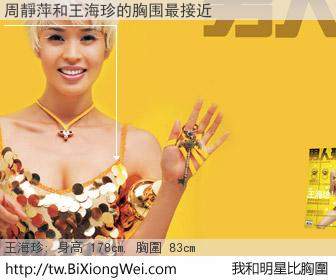 周靜萍和明星比胸圍的結果