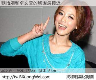 劉怡姍和明星比胸圍的結果