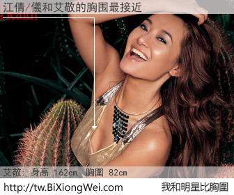 江倩/儀和明星比胸圍的結果