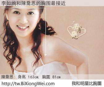李如絢和明星比胸圍的結果