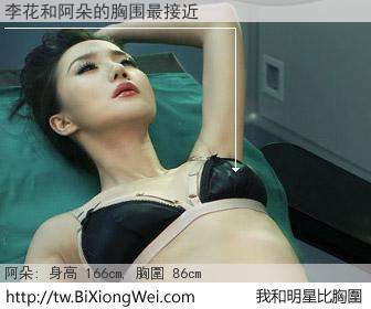 李花和明星比胸圍的結果