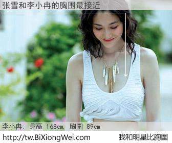 张雪和明星比胸圍的結果