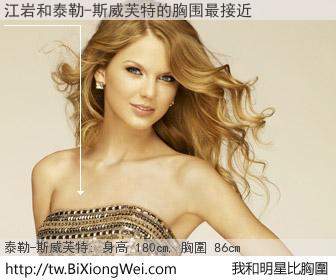 江岩和明星比胸圍的結果