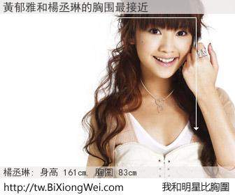 黃郁雅和明星比胸圍的結果