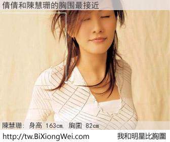 倩倩和明星比胸圍的結果