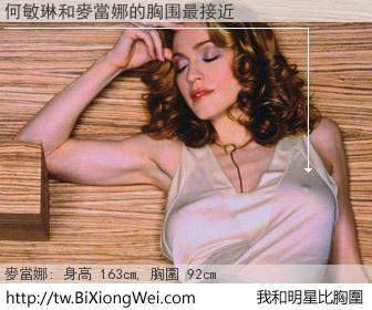 何敏琳和明星比胸圍的結果