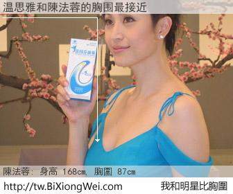 温思雅和明星比胸圍的結果