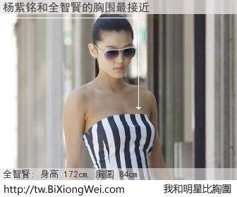 杨紫铭和明星比胸圍的結果