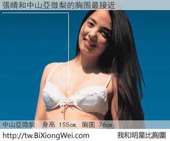 張晴和明星比胸圍的結果