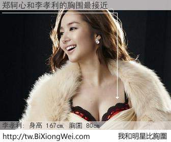 郑轲心和明星比胸圍的結果