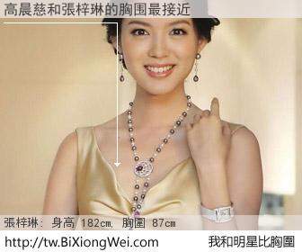 高晨慈和明星比胸圍的結果