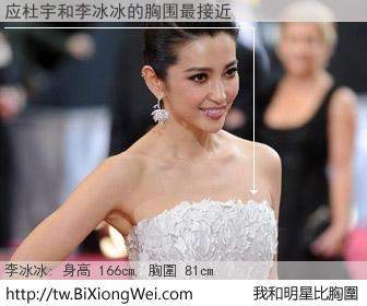 应杜宇和明星比胸圍的結果