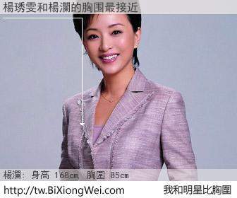 楊琇雯和明星比胸圍的結果