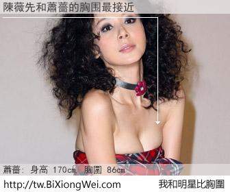 陳薇先和明星比胸圍的結果
