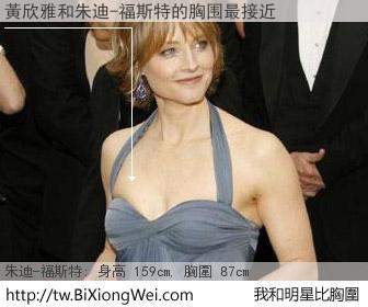 黃欣雅和明星比胸圍的結果