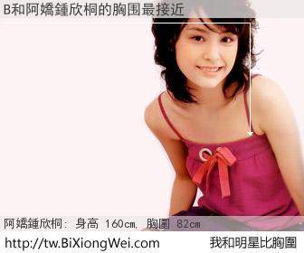 B和明星比胸圍的結果