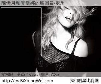 陳忻月和明星比胸圍的結果