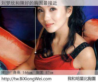 刘梦欣和明星比胸圍的結果