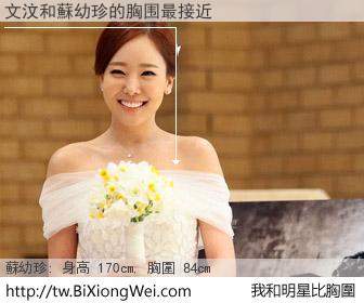 文汶和明星比胸圍的結果