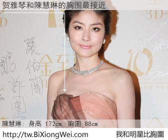 贺雅琴和明星比胸圍的結果