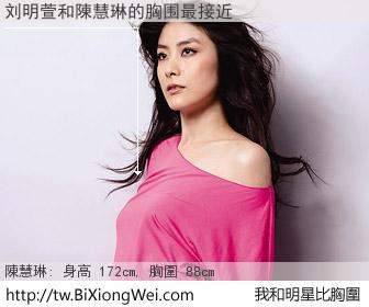 刘明萱和明星比胸圍的結果