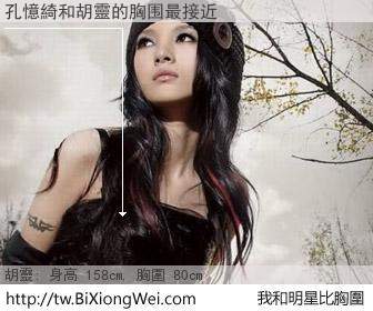 孔憶綺和明星比胸圍的結果