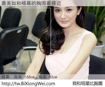 蕭美如和明星比胸圍的結果