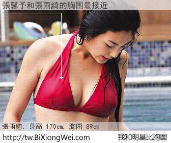 張馨予和明星比胸圍的結果