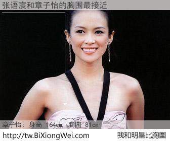 张语宸和明星比胸圍的結果
