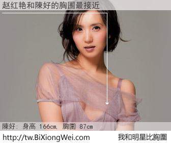 赵红艳和明星比胸圍的結果