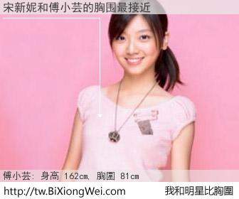 宋新妮和明星比胸圍的結果