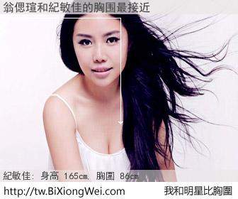 翁偲瑄和明星比胸圍的結果