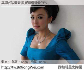 葉新蓓和明星比胸圍的結果