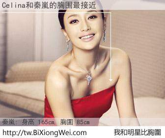 Celina Chu和明星比胸圍的結果
