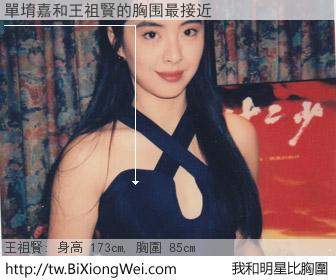 單堉嘉和明星比胸圍的結果